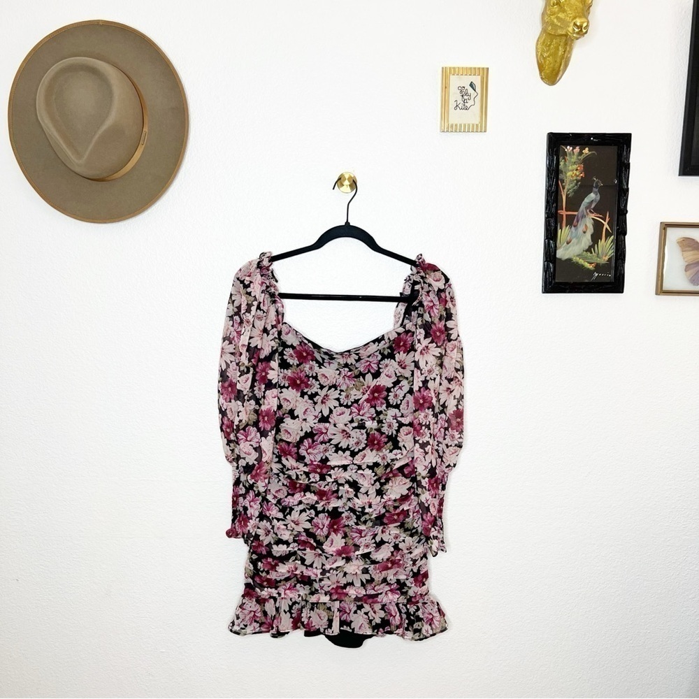 ASTR Keira Floral Mini Dress XS